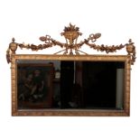 A REGENCY GILT RECTANGULAR MIRROR