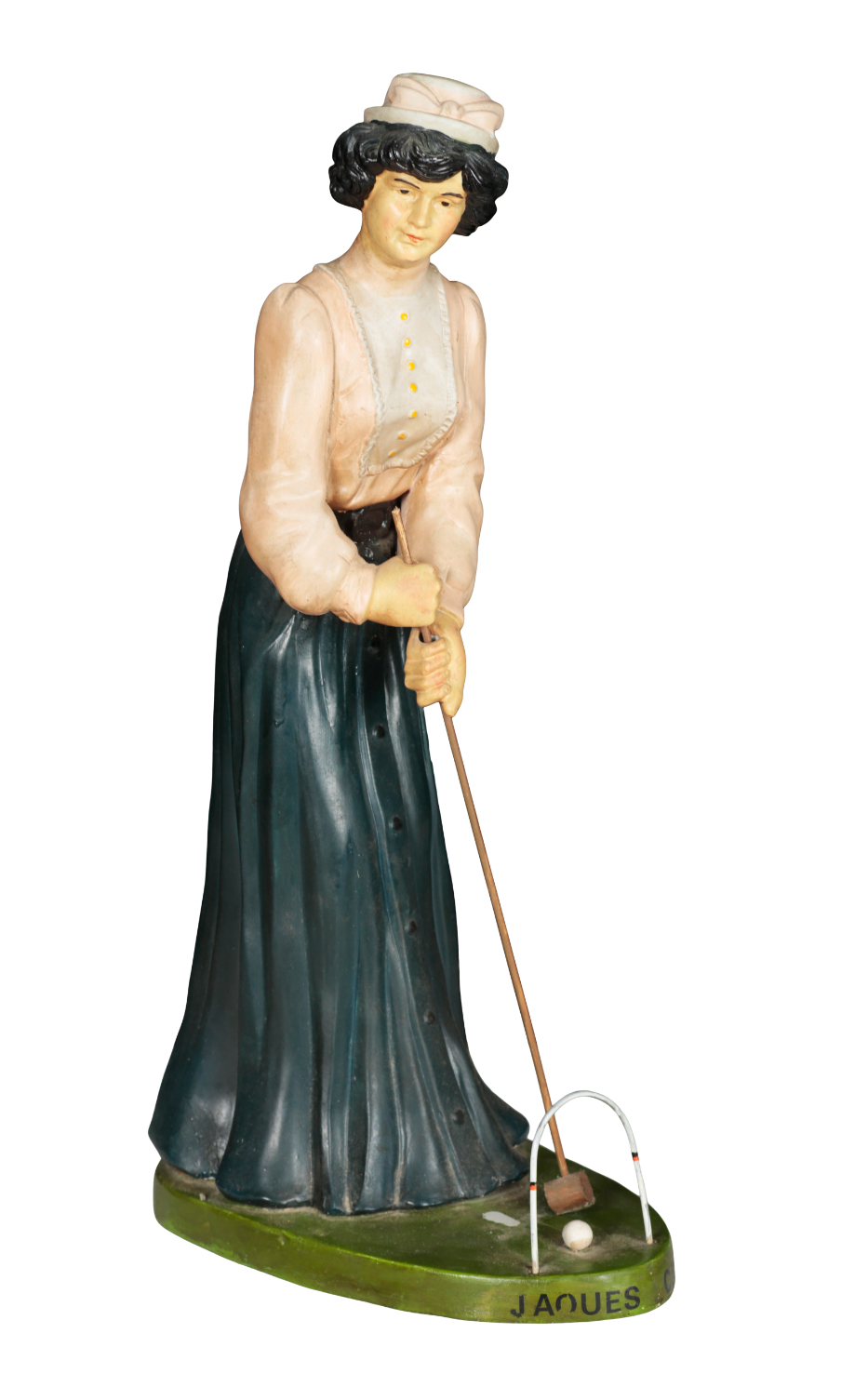 A JAQUES CROQUET PAINTED METAL ADVERTISING MODEL