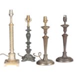 A GROUP OF FOUR TABLE LAMPS