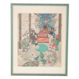 SET OF NINE LATE 19TH CENTURY CHINESE WATERCOLOURS ON SILK - FESTIVAL SCENES