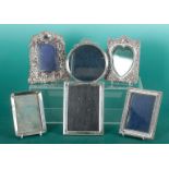 A GROUP OF SIX SILVER PICTURE FRAMES