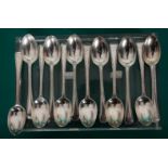 A VICTORIAN SILVER OLD ENGLISH BEAD CUTLERY SERVICE BY CHAWNER & CO