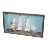 A VICTORIAN DIORAMA OF A SHIP