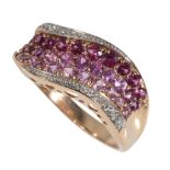 A PINK SAPPHIRE DRESS RING