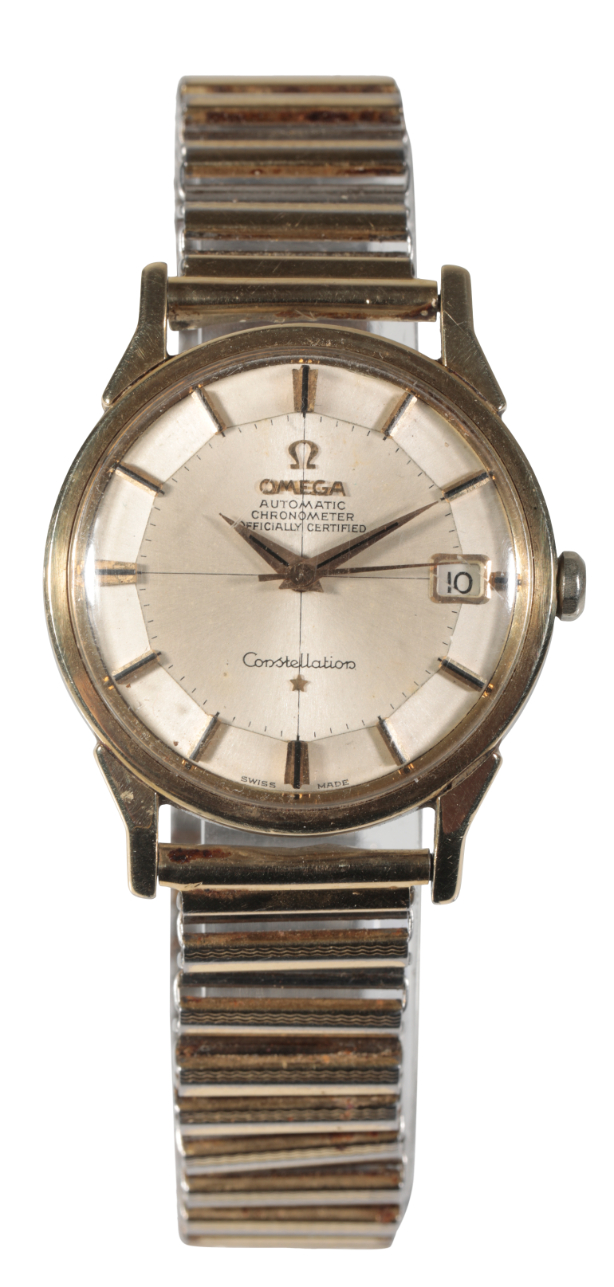 OMEGA CONSTELLATION: A GENTLEMAN'S GOLD-PLATED & STAINLESS STEEL WRISTWATCH