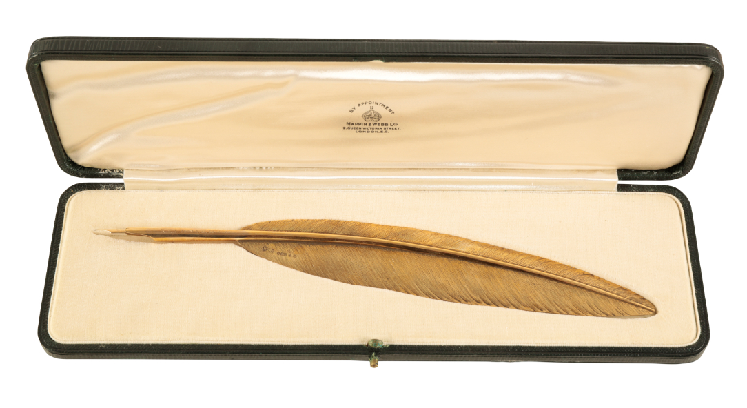 A 9CT GOLD SILVER QUILL - Image 5 of 6