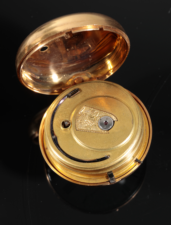 THOMAS HAMLET: A GENTLEMAN'S 18CT GOLD QUARTER REPEATING POCKET WATCH - Image 10 of 12