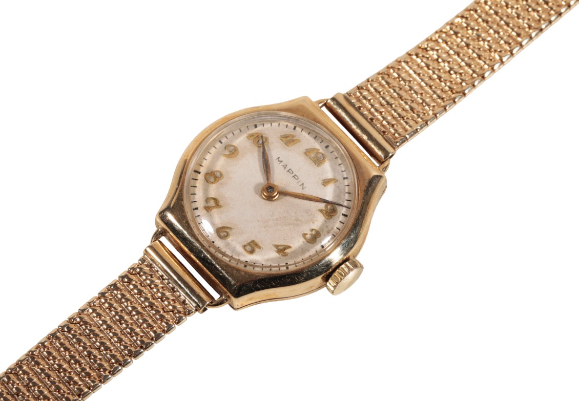 MAPPIN: A LADY'S 9CT GOLD BRACELET WATCH - Bild 2 aus 2