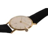 MOVADO: A GENTLEMAN'S 9CT GOLD GENTLEMAN'S WRISTWATCH