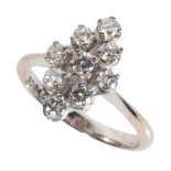 A DIAMOND CLUSTER RING