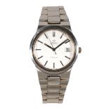 OMEGA GENEVE: A GENTLEMAN'S STAINLESS STEEL BRACELET WATCH