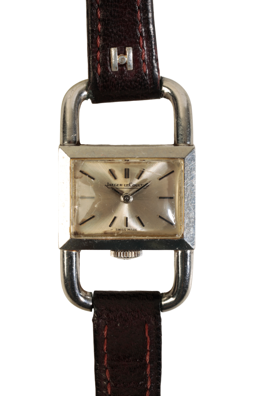 JAEGER-LECOULTRE: A LADYS STAINLESS STEEL WRISTWATCH