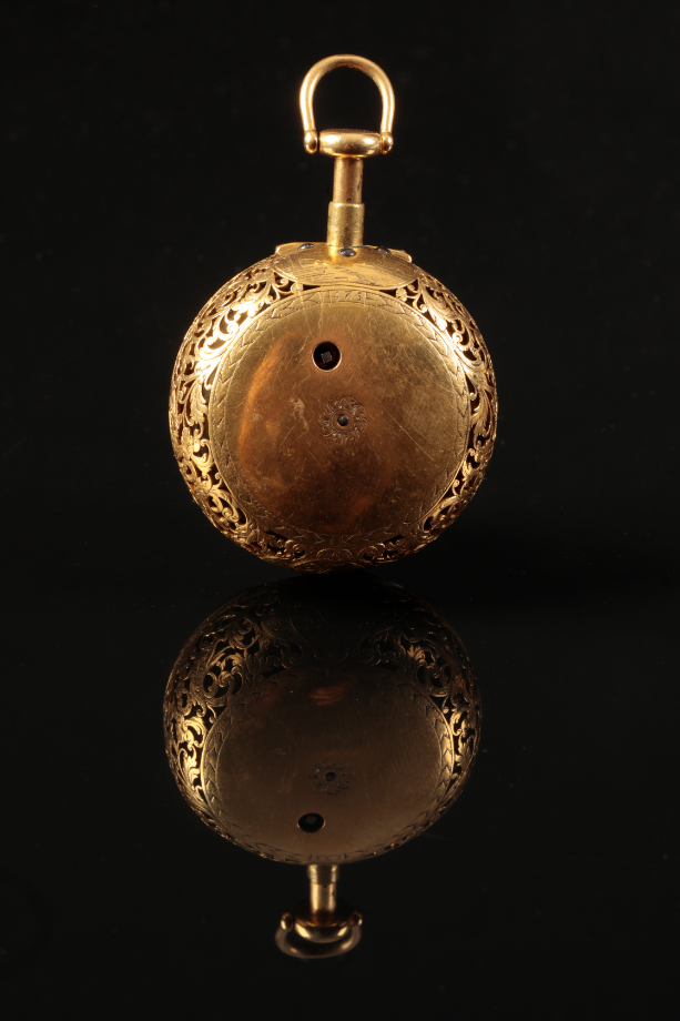 GEORGE GRAHAM (1673 - 1751): - No. 485 A FINE GEORGE I GOLD PEAR-CASED POCKET WATCH - Image 4 of 6