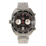 HEUER AUTAVIA "BIG RED MARKER": A GENTLEMAN'S STAINLESS STEEL CHRONOGRAPH WATCH