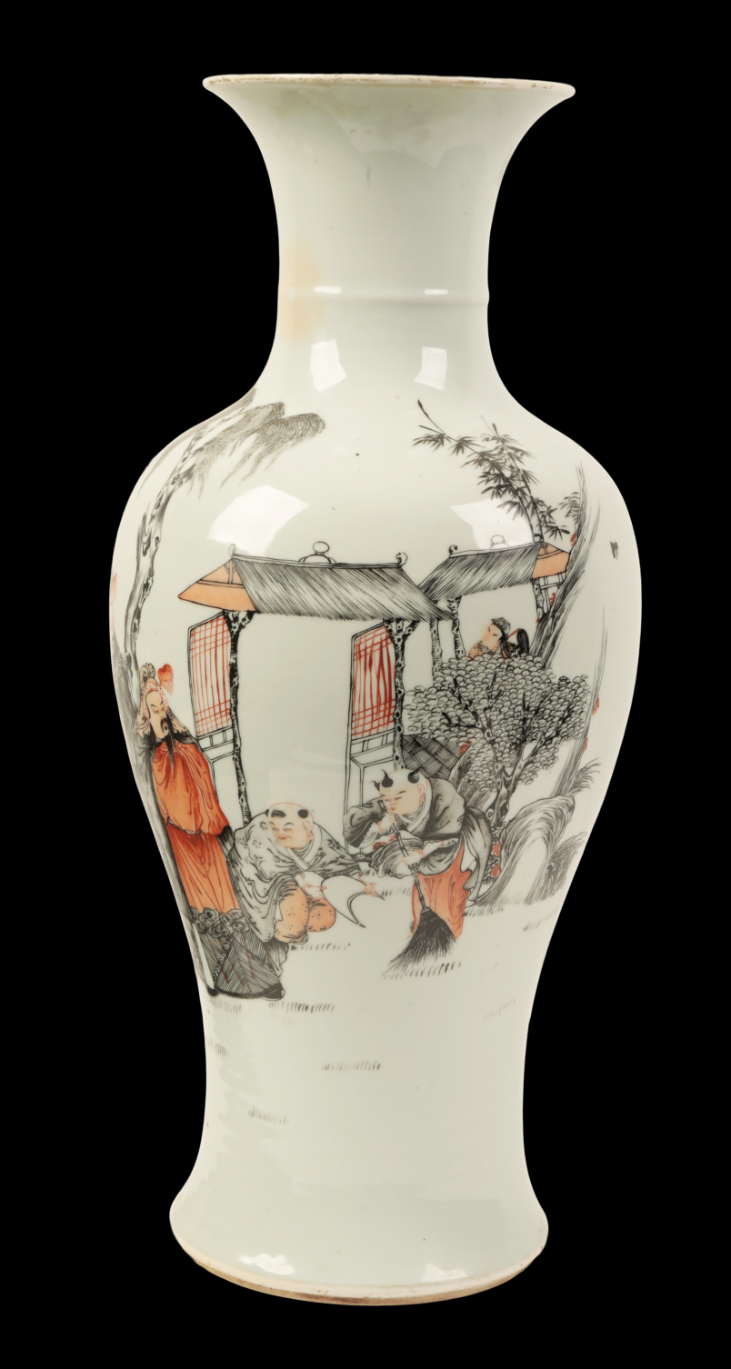 A CHINESE BALUSTER VASE - Image 2 of 5