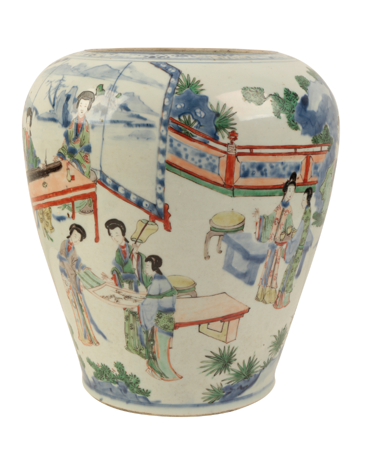 A CHINESE WUCAI VASE - Image 2 of 6