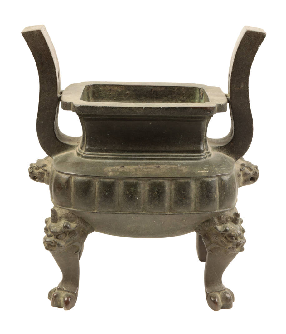 A LARGE CHINESE BRONZE INCENSE-BURNER