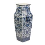 A CHINESE BLUE AND WHITE VASE