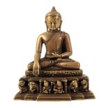 A SINO-TIBETAN BRONZE BUDDHA