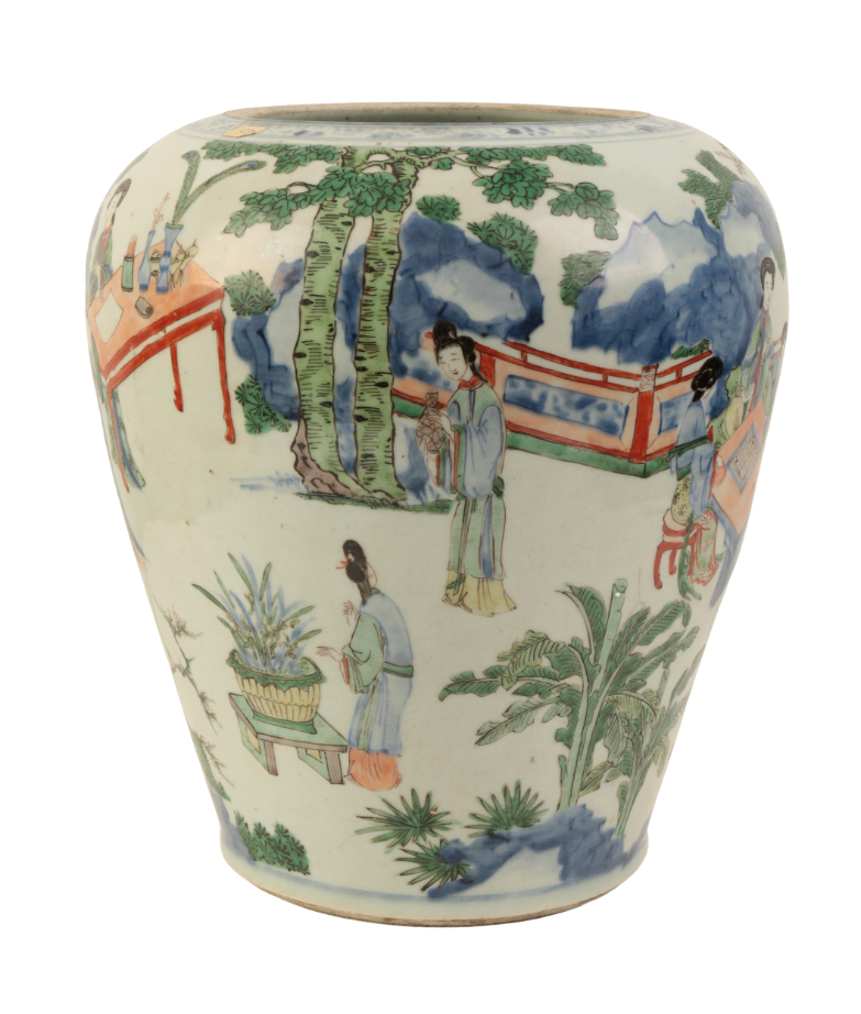 A CHINESE WUCAI VASE - Image 4 of 6