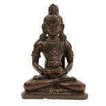 A NEPALESE BRONZE FIGURE OF AMITAYUS