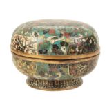 A CHINESE CLOISONNE BOX AND COVER