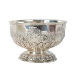 AN EDWARD VII SILVER ROSE BOWL