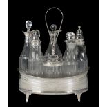 A GEORGE III SILVER CRUET