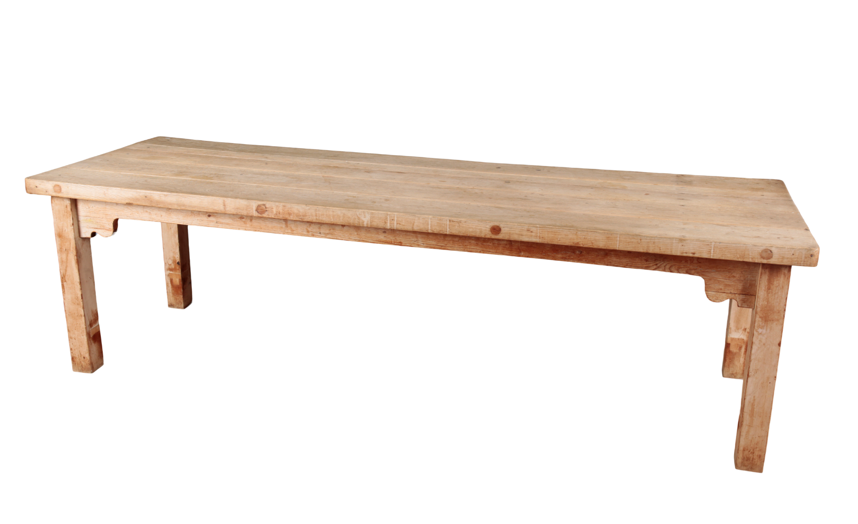 A PALE OAK DINING TABLE - Image 2 of 3