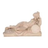 AFTER CLODION (1738-1814) A TERRACOTTA FIGURE OF A RECLINGING WOMAN