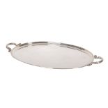 A STERLING SILVER TRAY BY CARTIER