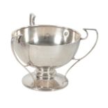 AN EDWARD VII SILVER BOWL OF ART NOUVEAU DESIGN