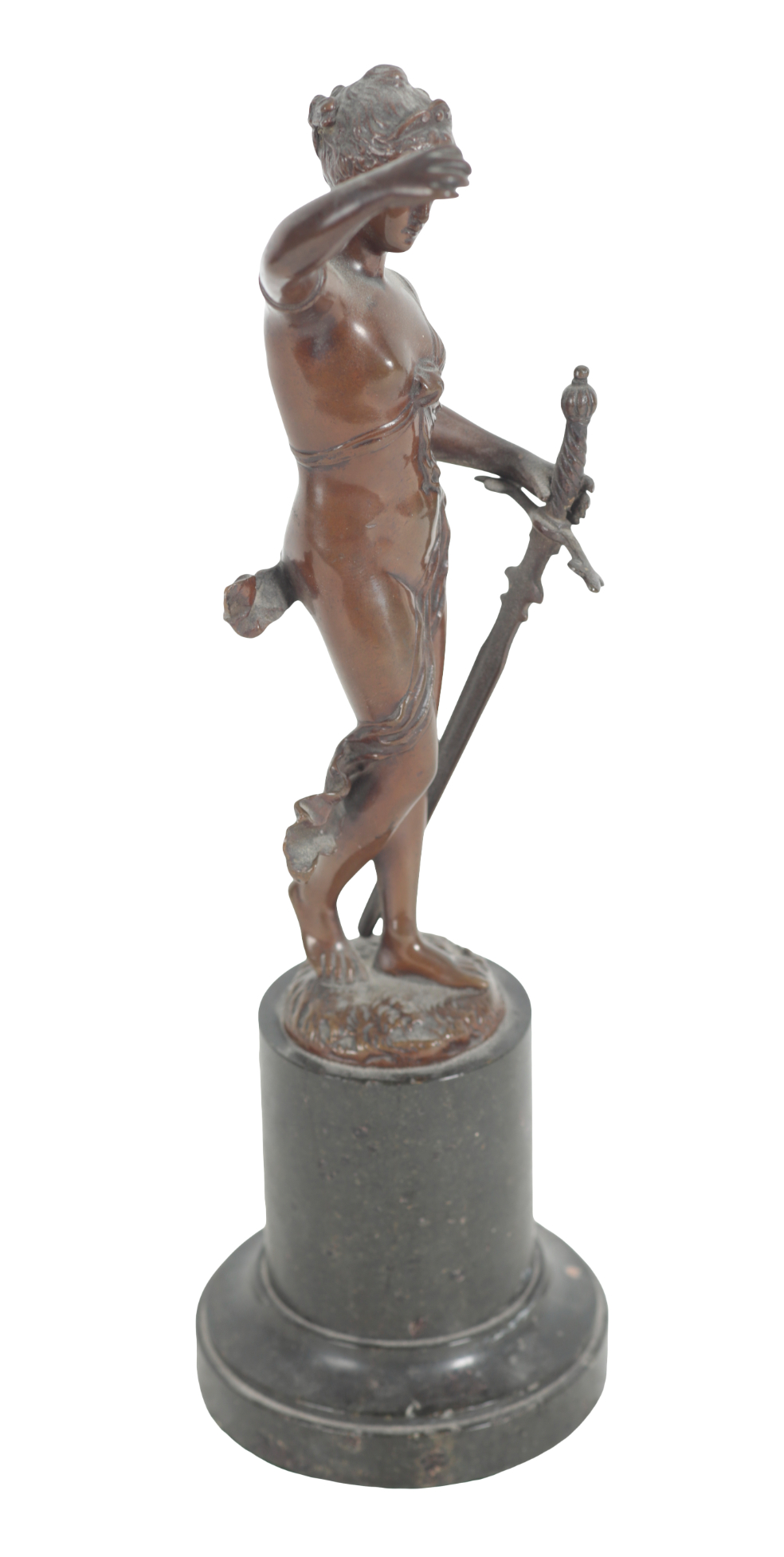 AFTER HERMANN EICHBERG (act.c.1900) A BRONZE FIGURE OF JUSTICE - Image 3 of 3