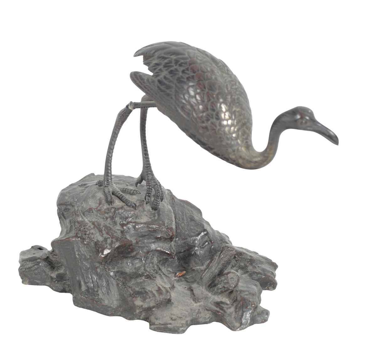 A BRONZE MODEL OF A FLAMINGO - Image 3 of 3