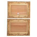 A PAIR OF GILTWOOD AND COMPOSITION PICTURE FRAMES