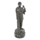 FRENCH SCHOOL 20TH CENTURY, A BRONZE FIGURE OF PIERROT