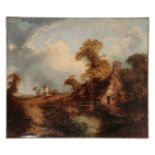 EARLY 19TH CENTURY ENGLISH SCHOOL, COUNTRY LANDSCAPE, POSSIBLY SUFFOLK