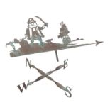 A PATINATED 'CAPTAIN PUGWASH' WEATHERVANE