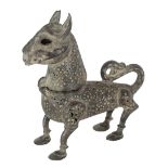 AN ISLAMIC BRONZE INCENSE BURNER