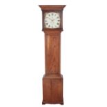 A 19TH CENTURY OAK LONGCASE CLOCK