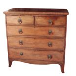 A GEORGE III MAHOGANY CHEST OF DRAWERS