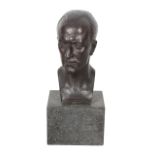 P. RAMADANOF., A BRONZE BUST OF A GENTLEMAN