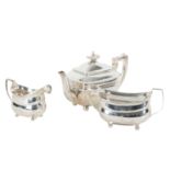 A MATCHED SILVER TEA SERVICE