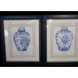 DECORATIVE PRINTS OF CHINESE VASES