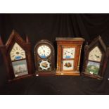 AN AMERICAN ROSEWOOD MANTEL CLOCK