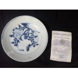A CHINESE BLUE AND WHITE TEK SING CARGO PLATE