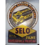 A 'SELO FILMS' PHOTOGRAPHY ENAMEL ADVERTISING SIGN