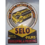 A 'SELO FILMS' PHOTOGRAPHY ENAMEL ADVERTISING SIGN