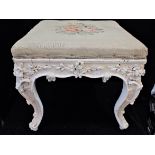 A VICTORIAN ROCOCO FOOTSTOOL