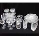 A COLLECTION OF GLASSWARE